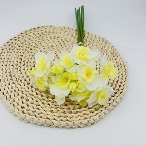 Bouquet di 6 Narcisi Artificiali, Fiori di <span class=keywords><strong>Narciso</strong></span> in Seta per Decorazione Tavola - Product Image 4