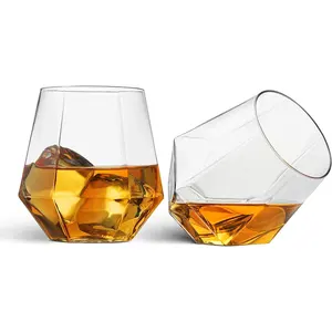Individuelles Design Whisky glas benutzer definierte mund geblasene Kristall transparent für Bar Wein Trinkbecher