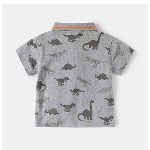 Camiseta Polo de Manga Corta para Niños, Estilo Coreano, Camiseta Polo de Manga Corta con Estampado para Niños, Top de Moda para Bebés, Venta al por Mayor - Product Image 1