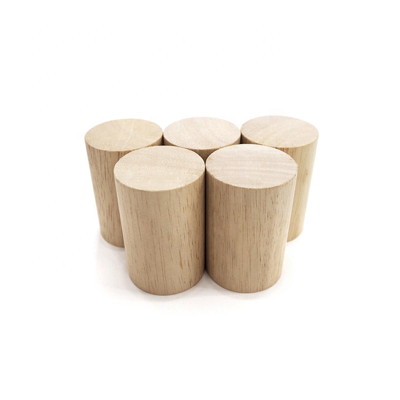GD Wood Toy 50*75mm Plain Wood Thick Cylinder Blocks/Shape Sorter Toy; Educational Wooden Toy for Kids