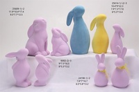 2025 nouvelle couleur de pâques mignon Simulation flocage lapin jardin ornements décoratifs velours lapin