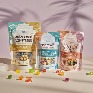 ถุงซิปล็อคแบบตั้งได้ ผลิตตามสั่ง วัสดุ PE พลาสติก ปิดผนึกด้วยอลูมิเนียมฟอยล์ สำหรับบรรจุภัณฑ์อาหาร - Product Image 2