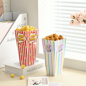 Popcorn Bucket Rectangle Disposable 190mm High Party Candy Box Popcorn Bowl 9cm Diameter 1L Capacity - Product Image 3