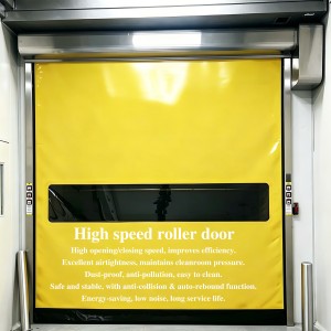 <span class=keywords><strong>Porte</strong></span> à enroulement automatique à grande vitesse en <span class=keywords><strong>PVC</strong></span> avec fenêtre transparente pour les opérations en salle blanche - Product Image 1