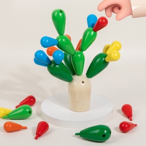 Montessori Early Education Wooden Cactus Tree Building Blocks Assembly <b>Educational</b> <b>Toy</b> for Children 4-6 Years Color Box - Product Image 3