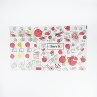 Papier sulfurisé personnalisé blanc, rouge, jaune, motif dessin animé, pour emballage alimentaire en gros pour boulangerie, pâtisserie, gâteaux et plats à emporter