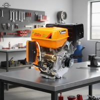 Moteur industriel OHV de 390 cm³ alimentant une machine à souder, sans besoin d'alimentation électrique, pour utilisation sur les chantiers de construction au Ghana.