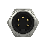 Connecteur en laiton plaqué or pour homme/femme, indice de protection IP67, 9A 300V, boîtier en zinc/nickel moulé sous pression pour la communication de données