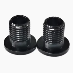 Custom CNC Turning cold heading M8 mechanical part black painting with inner hole M8 screw bolt