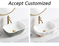 Lavabo en céramique moderne pour comptoir, sanitaire en porcelaine, lavabo en céramique, lavabo de salle de bain