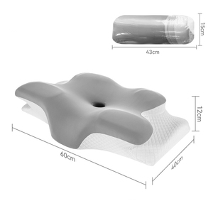 Almohada Ergonómica de Espuma Viscoelástica Premium con Soporte para Cuello y Hombros, Diseño de Mariposa, Color Marino/Sólido, para Todo Tipo de Dormilones - Product Image 5