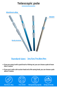 Pikes Nouvelle tige télescopique en alliage d'aluminium de taille OEM pour piscines pour adultes - Product Image 6