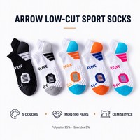 Chaussettes de sport pour jeunes en tricot d'automne personnalisées OEM, anti-bactériennes, respirantes, confortables, à séchage rapide, absorbant la transpiration, en polyester et élasthanne