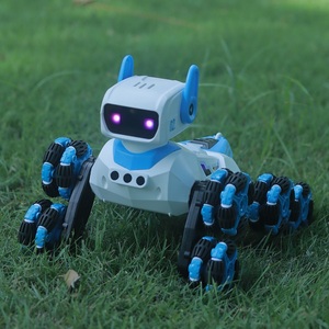 Robot chien RC intelligent <span class=keywords><strong>à</strong></span> 8 roues pour cascades, double commande, yeux LED, pulvérisation de musique, chien <span class=keywords><strong>mécanique</strong></span>, détection de geste tactile, <span class=keywords><strong>jouet</strong></span> pour enfant - Product Image 6