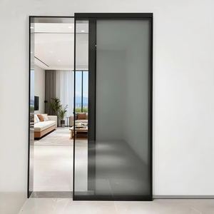 <span class=keywords><strong>Porte</strong></span> coulissante murale en aluminium et verre moderne pour chambre <span class=keywords><strong>à</strong></span> coucher, bureau - Product Image 2