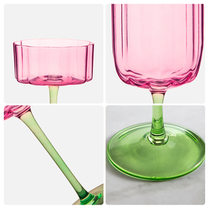 Lot de verres à pied martelés pour mariage, verres à cocktail en cristal sans plomb, verres à vin - Product Image 5