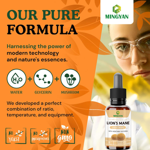 Gotas Líquidas Orgánicas de Melena de León OEM, Estimulante Cognitivo, Salud Nerviosa, Apoyo a la Memoria, Protección Cerebral, Apoyo Inmunológico, Mezcla Herbal - Product Image 3
