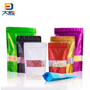 Matte Finish Black White Gold Color Stand Up Resealable Zipper Ziplock Aluminum Foil Mylar Food Packaging Pouches Bags