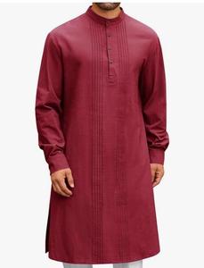 <span class=keywords><strong>Camisa</strong></span> Larga de Estilo Árabe para Hombre, Túnica Musulmana, Túnica Informal Transpirable para Hombre, Vestido Sencillo - Product Image 2