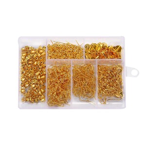 Kit de composants de bijouterie en alliage or et argent, comprenant anneaux de jonction, anneaux fendus, crochets de boucles d'oreilles et broches, accessoires pour la création de bijoux DIY, lot de 80 pièces - Product Image 3