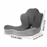 Coussin de dossier et d'assise orthopédique, soutien lombaire pour voiture, chaise de bureau, dortoir d'étudiant, salle de classe, confortable et soulageant la pression