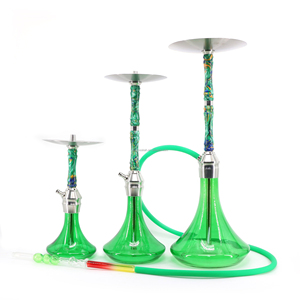 Cachimba de Acero Inoxidable a <span class=keywords><strong>Precio</strong></span> de Fábrica con Base de Diferentes Colores y Manguera de Resina con Anillo LED - Product Image 3