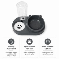 Distributeur d'eau automatique pour animaux de compagnie, alimentation par gravité, plastique transparent blanc, grande capacité, auto-remplissage pour chat, chien, petits animaux, maison