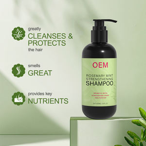 Champú fortalecedor de menta de romero con infusión Bio OEM Tratamiento de <span class=keywords><strong>alopecia</strong></span> del cuero cabelludo Kit de champú y acondicionador <span class=keywords><strong>para</strong></span> el crecimiento del cabello - Product Image 3