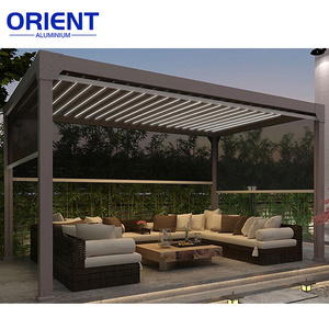 Popular Pavilion Muebles de jardín Jardín Automático Impermeable Al Aire Libre Sistema de cubierta de pérgola de aluminio - Product Image 3