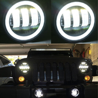 JHS 4 pouces Led antibrouillard Halo anneau antibrouillard 30W diurne avec yeux d'ange pour Toyota Corolla Jeep Wrangler Jk lumières
