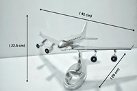 Décoration de table en forme d'avion plaqué argent pour vitrine et aménagement intérieur – Vente en gros