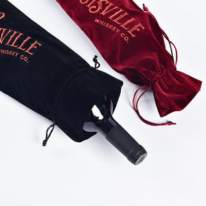 Venta al por mayor bordado regalo joyería bolsas personales hechas embalaje tamaño polvo tela logotipo personalizado caramelo cordón vino bolsas de terciopelo - Product Image 4