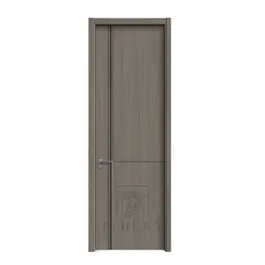 Porta de madeira forte soundproof do quarto do projeto moderno com batente para a sala