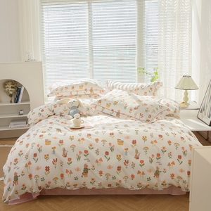Biancheria da <span class=keywords><strong>letto</strong></span> in cotone 100 stampata a fiori di alta qualità, lenzuolo da <span class=keywords><strong>letto</strong></span> - Product Image 2