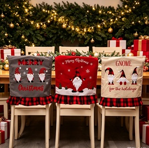Oferta Especial: Juego de Fundas de Silla Navideñas con Dibujos Animados, Fundas de Tela para Asientos y Respaldos, Adornos para la Cena Familiar de Invierno - Product Image 2