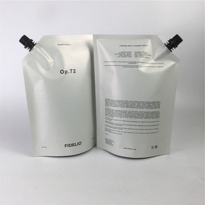 Custom Printed Waterproof Refill 100ml Mini Stand Doypack Shampoo Spout Pouch Bag Zipper Top for Body Face Mask <b>Eye</b> Cream - Product Image 2