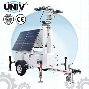 Torre de Iluminación Móvil para Exteriores, con Energía Solar, LED de Alta Luminosidad (60000LM), Color 5000K, para Aplicaciones de Construcción - Product Image 1