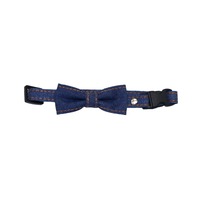 Collier en jean réglable avec nœud papillon pour animaux de compagnie, accessoires pour chiens et chats de petite et moyenne taille