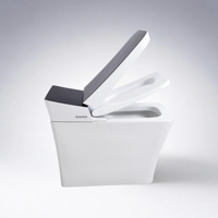 VIVI V-T2 OEM ODM Toilette intelligente de luxe monobloc, cuvette allongée noire avec drainage en S