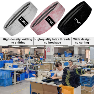 Bandas de Resistencia de Tela con Estampado de Mármol Gris para Accesorios de Fitness Personalizados - Product Image 6