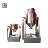 Mélangeur conique de laboratoire FKJX en acier inoxydable 304 avec moteur pour le mélange de poudres alimentaires et chimiques, idéal pour les ateliers