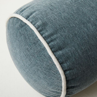 Coussins de canapé de fournisseur chinois, couleur unie, cylindriques longs, oreiller de soutien classique en velours