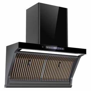 Extractor de humo de <span class=keywords><strong>cocina</strong></span> con chimenea inteligente de estilo chino, ventana de apertura automática, <span class=keywords><strong>campana</strong></span> <span class=keywords><strong>extractora</strong></span> de vidrio templado súper silenciosa - Product Image 2