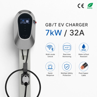 Chargeur électrique Byd, chargeur EV 7 kW 32A, chargeur EV 7 kW Type 2 OCPP 1.6 GB/T, borne de recharge murale intelligente Type 2 OCPP Wifi RFID Tuya