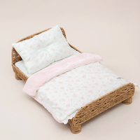Lit et canapé pour animaux de compagnie en rotin tissé, moderne et écologique, pour chats et chiens - Utilisation intérieure toute saison, emballé en carton