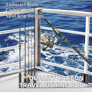 Canne à <span class=keywords><strong>pêche</strong></span> portable Jianuo J1 en carbone, action moyenne, manche en liège, 1,8m, 2,1m, 2,4m – Nouvelle collection, haute qualité, vente flash - Product Image 3