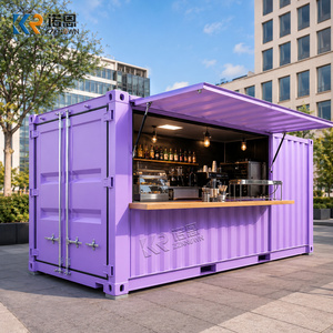 Modern Restoran ve Fast Food Dükkanı Düzenine Sahip Paslanmaz Çelik Ekipmanlı Konteyner Kafe - Product Image 2