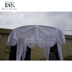 Kit de Decoración para Bodas, Soporte Redondo Portátil para Cortinas de Chifón Blanco - Product Image 4