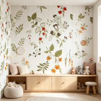 Material Dinding Interior Premium untuk Ruang Komersial Panel Dinding Marmer Floral
