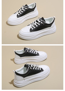 Sneakers Bianche con Plateau per <span class=keywords><strong>Donna</strong></span>, Comode <span class=keywords><strong>Scarpe</strong></span> Casual da Passeggio - Product Image 3